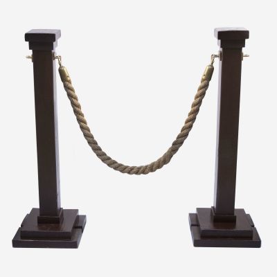Image of Wooden Amalfi Stanchion & Sisal Rope